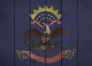 North Dakota Wooden Flag