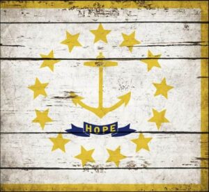 Rhode Island Wooden Flag